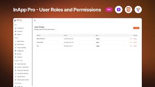 InApp Pro User Roles and Permissions UI - Inventory Management - Bootstrap Admin template