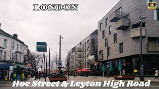 Hoe Street Walk To Leyton High Road | East London Walking Tour | Exploring London 4k HDR