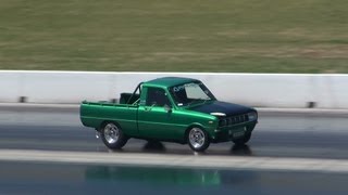 MAZDA 13B TURBO UTE RUNS 10.01 @ 139 MPH AT SYDNEY DRAGWAY 26.10.2012