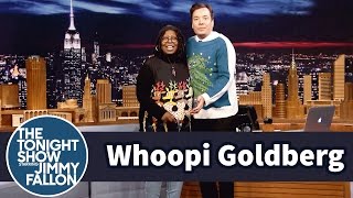 Whoopi Goldberg Has Jimmy Model Her Holiday Sweaters