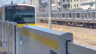 総武線各駅停車E231系500番台A550編成各駅停車津田沼行き西船橋駅到着