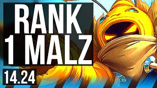 MALZAHAR vs ANNIE (MID) | Rank 1 Malz, 3200+ games, Comeback, 10/2/7 | BR Challenger | 14.24