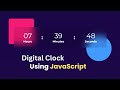 How To Create Digital Clock Using HTML CSS & JavaScript | Display Time Using JavaScript