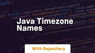 java timezone names