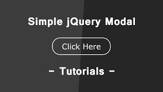 Simple Modal with jQuery and CSS3 Transitions - Simple jQuery Tutorials