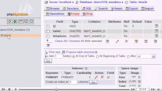 Inserting fields into database tables with phpMyAdmin - phpMyAdmin Tutorials