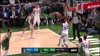 Jimmy Butler goes CHEST to CHEST with Giannis!! - 76ers vs Bucks