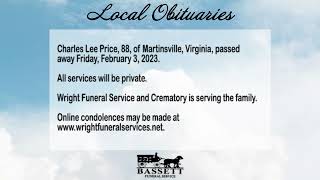 Obits for February 13, 2023