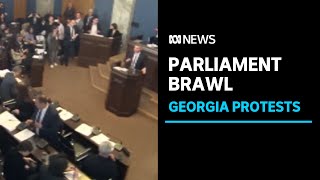 Violent protests in Georgia after bill introduced | ABC News