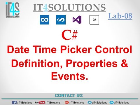 C Tutorial Datetimepicker Control Definition And Properties Youtube