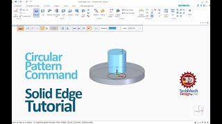 Circular Pattern Command in Solid Edge | Solid Edge Circular Pattern Command Tutorial | Solid Edge