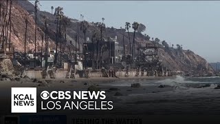 Marine scientists testing ocean water for toxins from debris runoff in Malibu