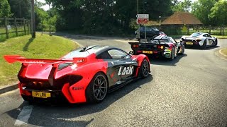 AMAZING SUPERCARS Leaving Goodwood Full Throttle breakfast meet 2016