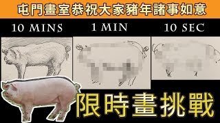 豬年限時素描挑戰 Pig Time-limited painting challenge【屯門畫室】