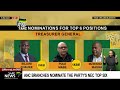 ANC branches nominate the party's NEC top six