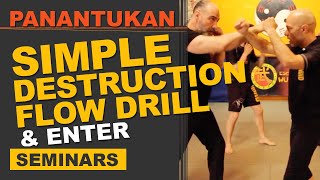 Panantukan: Simple Destruction Flow Drill \u0026 Enter