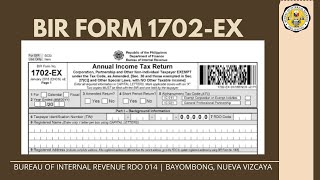 BIR FORM 1702-EX | BIR BAYOMBONG