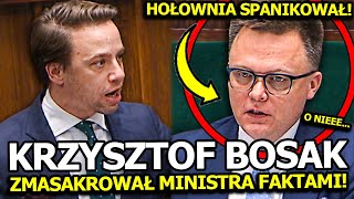 KRZYSZTOF BOSAK SZTURMOWAŁ MÓWNICĘ BY PROSTOWAĆ MANIPULACJE MINISTRA! MARSZAŁEK HOŁOWNIA SPANIKOWAŁ!