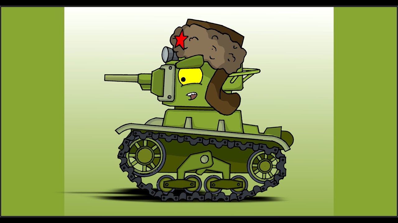 How To Draw Cartoon Tank T-26 | HomeAnimations - Cartoons About Tanks ...