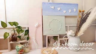 【DIY/インテリア 小物/room decor/clay art/wall art 】DAISO/Seriaのボードをかわいくデコレーション easy diy decor ideas