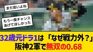 32歳元ドラ1は「なぜ戦力外？」阪神2軍で無双の0.68　【ネットの反応】【反応集】