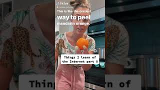 How to peel mandarin orange fast life hack | Maja East #shorts