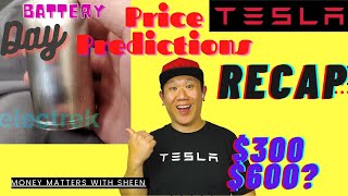 TESLA BATTERY DAY PRICE TARGET AND NEWS | RECAP FROM LIVE STREAM