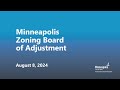 August 8, 2024 Zoning Board of Adjustment