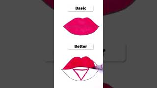 How to Draw Realistic Lips Mouth ||draw lips #shorts #shortvideo #funny #ytshorts #viral #trending