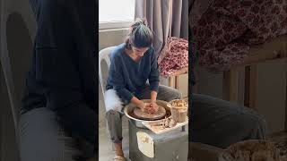 سفالگری با چرخ”Pottery with a wheel”ساخت و خراب کردن گلدون🥲#pottery #سفالگری #potterydesign #chill