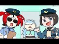 kobo vs oozora police ft.police officer bae hololive animation @kobokanaeru @oozorasubaru