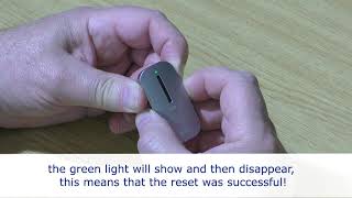 How to reset a Phonak Roger Clip-On Mic transmitter