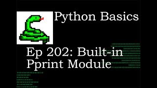 Python Basics Built-in Pprint Module