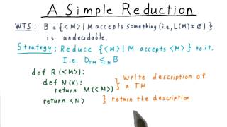 A Simple Reduction - Georgia Tech - Computability, Complexity, Theory: Computability