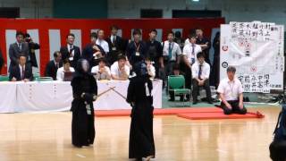 2014年 全日本学生剣道選手権 1回戦 中大 永井 vs 神戸大 植野