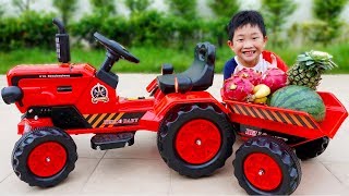 예준이의 트랙터 전동 자동차 장난감 조립놀이 과일놀이 Tractor Power Wheels Car for Kids