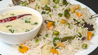 Veg Kadi Pulao | Veg Pulao White Kadhi | Kadhi \u0026 Vegetable Pulao | कढ़ी पुलाव