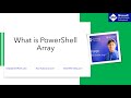 What is a PowerShell array and how to create an array in PowerShell?