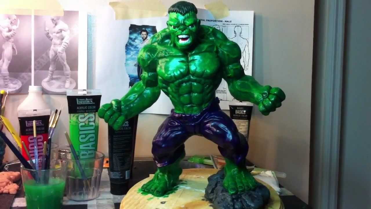 Hulk Super Sculpey Sculpture Part 2 - YouTube