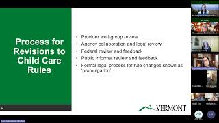 Child Care Licensing Rules Draft Revisions Webinar