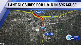 Travel Advisory: I-81 north lane closures in Syracuse