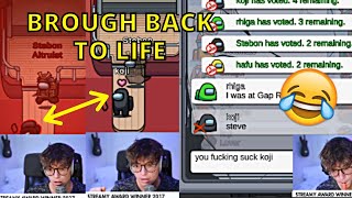 STEVE BRINGS KOJI BACK TO LIFE BUT THEN THIS HAPPENED!! // AMONG US CLIPS
