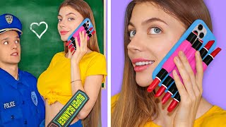 Weird Ways To Sneak Makeup Into Class! Sneak Anything Anywhere & Funny Makeup Tricks by Mariana ZD