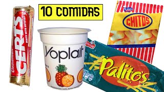 😁10 Comidas DESCONTINUADAS en COLOMBIA💛💙❤