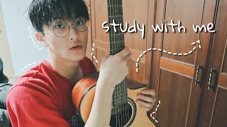 NCT MARK • study with me [1 hour + timer, lo-fi music, rain sounds] 🐆💚