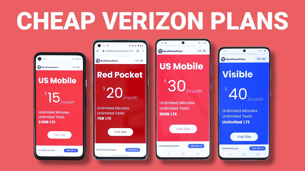 Best Cheap Verizon Cell Phone Plans! - YouTube