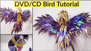 #wallhangingcraftideas #cdcraftideas #DIYroomdecor|Old CD Wall Hanging Craft Ideas |DVD BirdTutorial