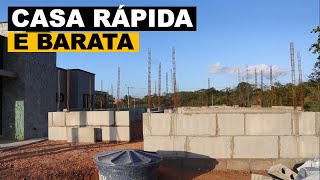 Construindo casa com os blocos de concreto celular.