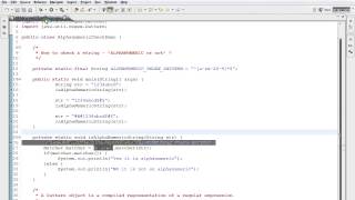 JAVA HOW TO DETERMINE IF A STRING IS ALPHANUMERIC DEMO