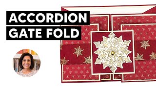 🔴Dazzle Them with this Exquisite Gate Fold Accordion Christmas Card